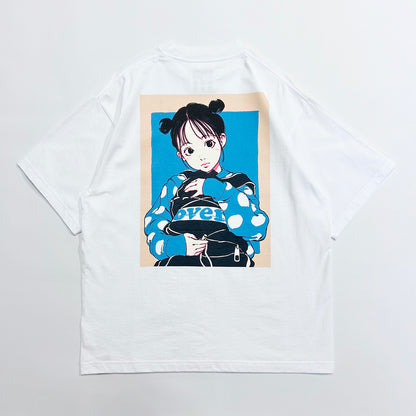 【完売御礼 公式オンライン限定カラー】EDGELINK×over print BAG GIRL Tee <White>